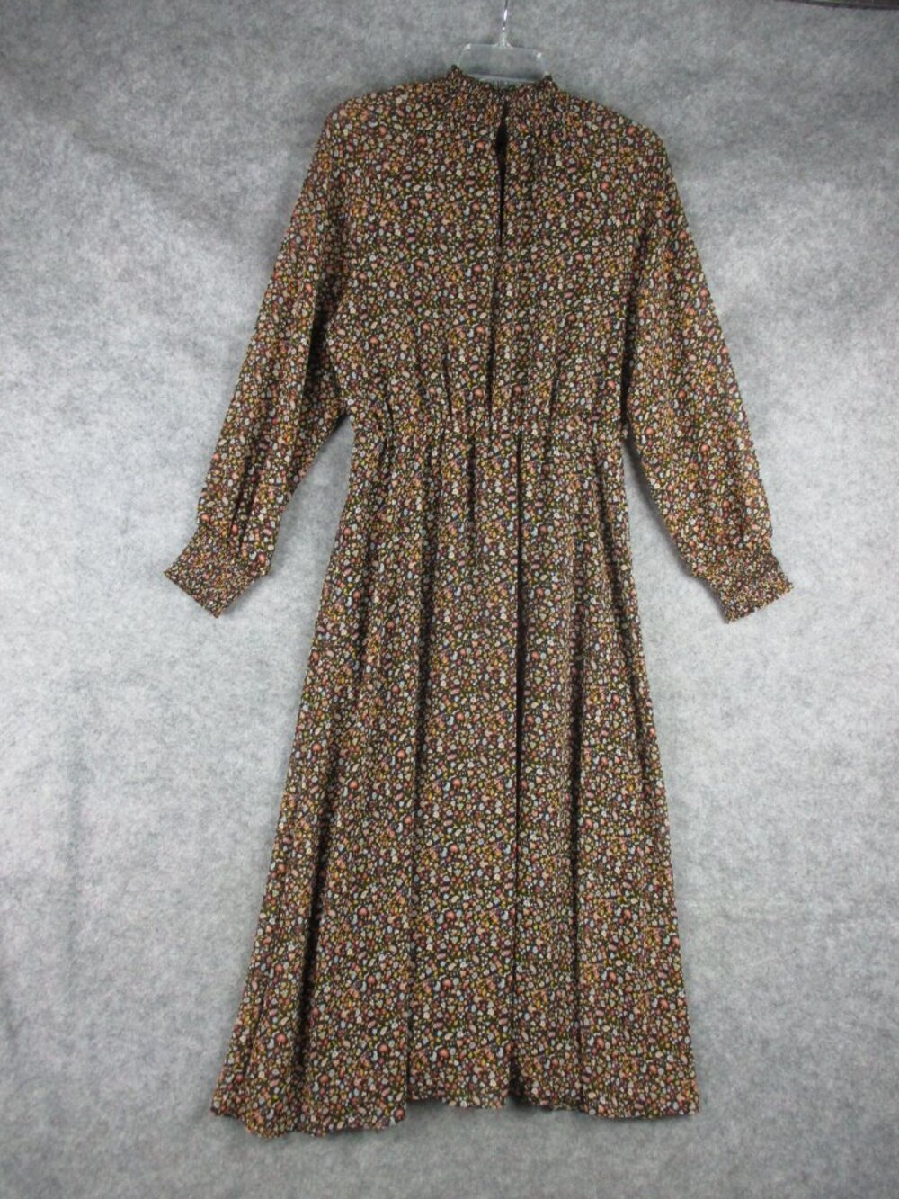 Madewell (Re)sourced Georgette Dress Womens Medium Smocked Neck Modesty Floral